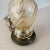 Metal Mid-Century Italian Murano Glass Lamp in Gold Swirl For Sale - Image 7 of 9