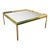Late 20th Century Square Glass Coffee Table With Polished Steel Parsons Base For Sale