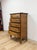Antique Oak Dresser Five Drawer Tallboy Chest of Drawers Bedroom Furniture For Sale - Image 9 of 10