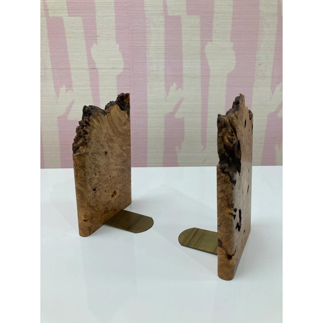 Vintage Burl Bookends - a Pair For Sale - Image 4 of 11