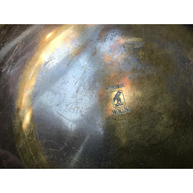 Metal Art Deco Bronze Bowl by N. Dam Ravn for Nordisk Malm, 1930s For Sale - Image 7 of 12