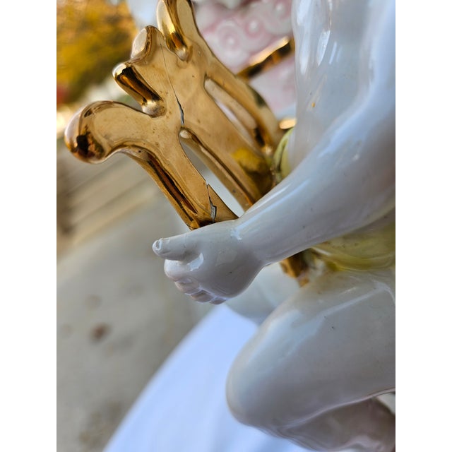 Italian Cherub and Lyre Cornucopia Lamp For Sale - Image 14 of 18