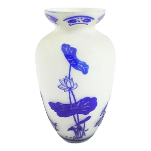 Mid 20th Century Decorative Cameo Brass Vase