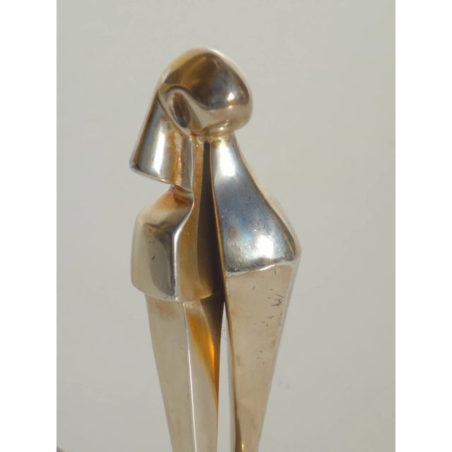 Amelio Roccamonte, Figurative Sculpture, Silvered Bronze, 1970s For Sale - Image 3 of 8