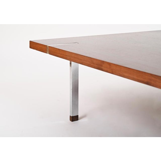 Large Square Coffee Table in Rosewood and Chrome from Pizzetti, Italy, 1970s For Sale - Image 15 of 18