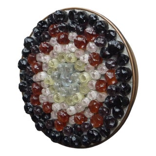 Large Space Age Glass Wall Lamp, 1970s For Sale