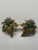 Traditional 1920s Gold/Jade Pin & Earring Set, 3 Pieces For Sale - Image 3 of 6