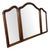 French Triple Folding Dressing Table Mirror in Oak For Sale