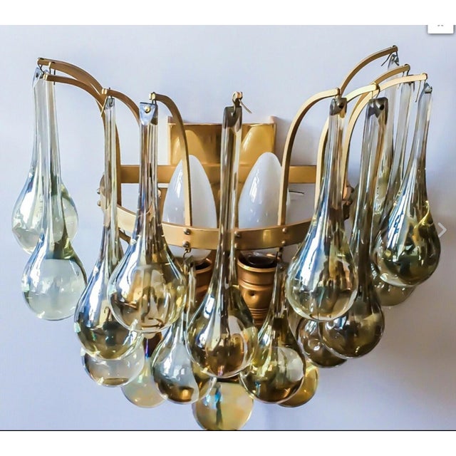 Tear Drop Wall Lamps by Christoph Palme for Palwa, 1970s, Set of 2 For Sale - Image 6 of 12