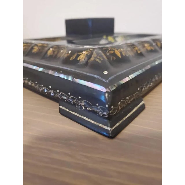 19th Century English Victorian Mop Double Inkwell For Sale - Image 10 of 11