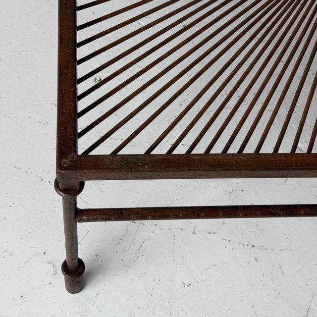 Metal Mid 20th Century Studio Made Patinated Metal Coffee Table For Sale - Image 7 of 8