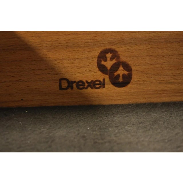 Vintage Drexel Heritage Georgian Style Cherry Wood Dry Bar Server Cabinet For Sale - Image 9 of 12