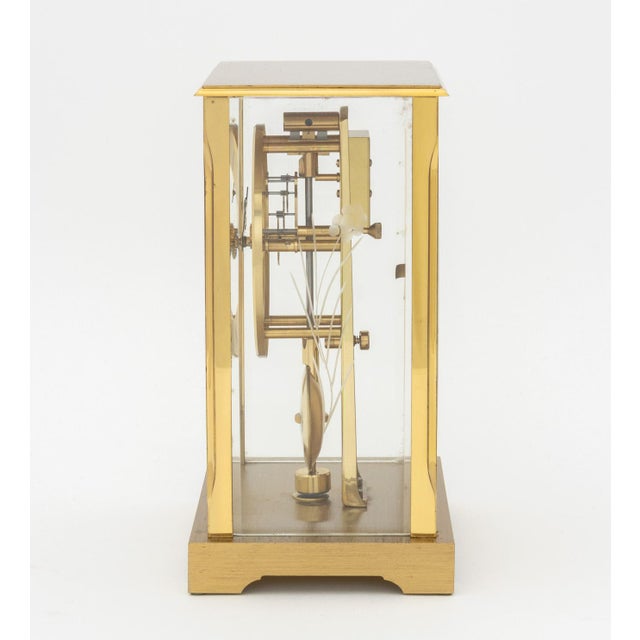 Metal S. Haller German Brass Mantel Clock For Sale - Image 7 of 12