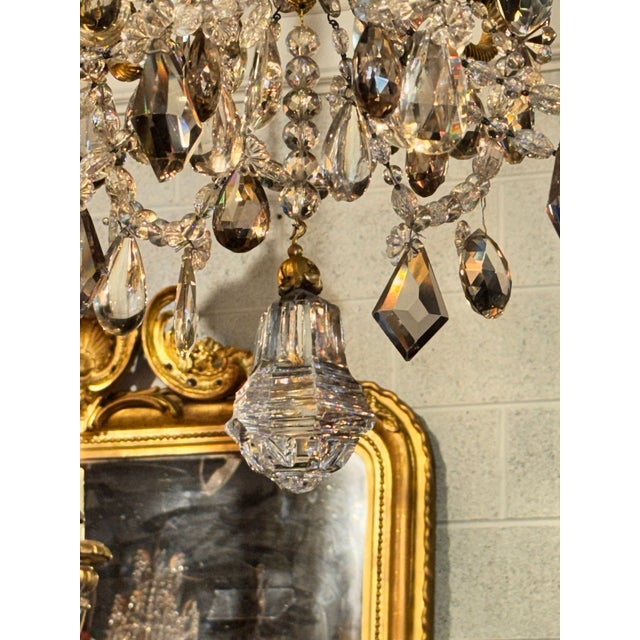 19th C. French Baccarat Manner Bronze and Crystal Chandelier For Sale - Image 9 of 9