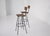 Professor herta-maria witzemann (1918-1999) for erwin behr publisher, pair of rattan hatch stools, with black lacquered...