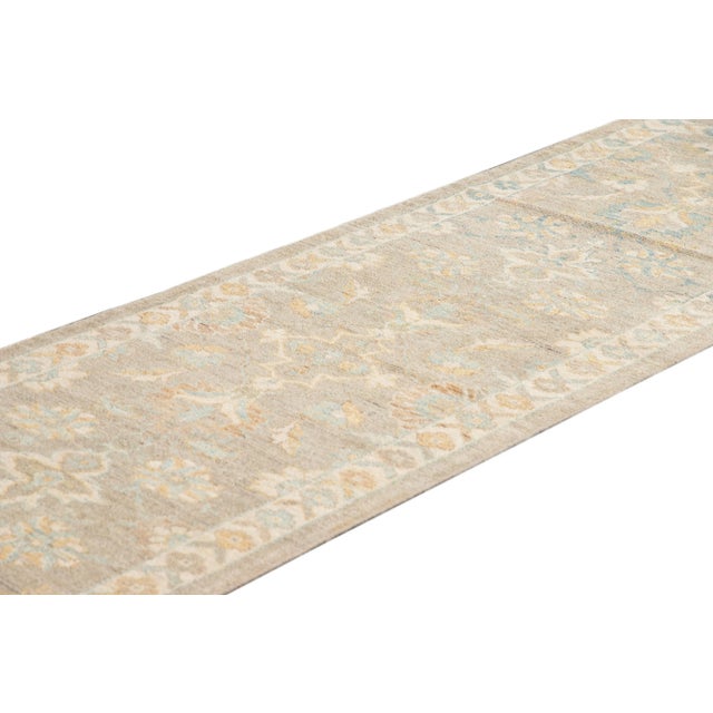 Ivory 21st Century Modern Sultanabad Runner Rug 3 X 10 For Sale - Image 8 of 10