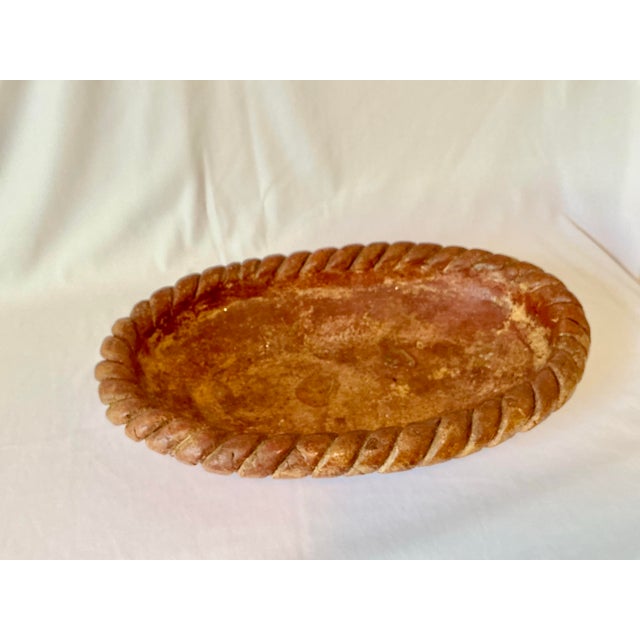 Vintage Terra Cotta Pottery Bowl With Metal Clad Fruit For Sale - Image 11 of 12