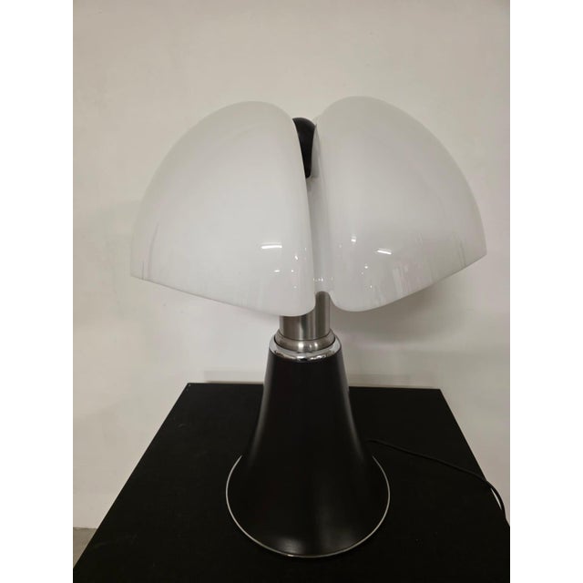 Brown Bat Lamp by Gae Aulenti for Martinelli Luce, 1970s For Sale - Image 8 of 18
