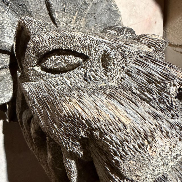 Carved Wood Sculpture of Quetzalcoatl the Aztec God Known as the Feathered Serpent For Sale - Image 11 of 17