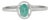 Minimalist Prong Set Oval 0.56 Ct Natural Emerald Solitaire Ring Size 8 For Sale