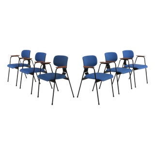 Dining Chairs by Willy Van Der Meeren for Tubax, Belgium, 1950s, Set of 6 For Sale