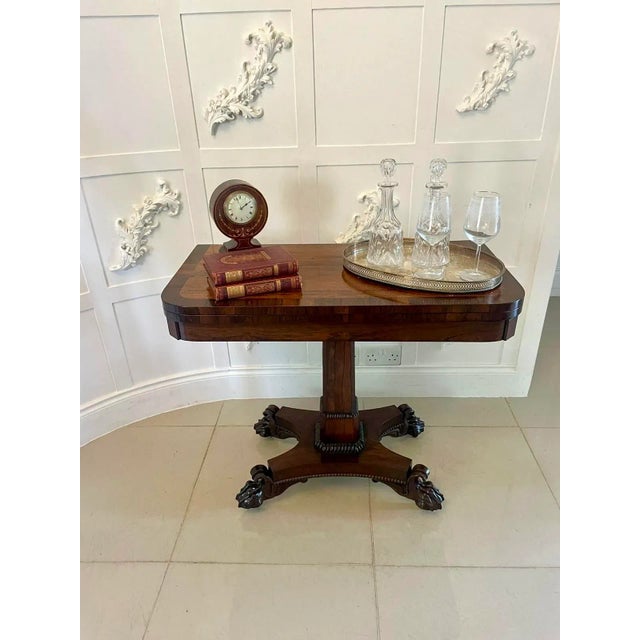 Antique William IV Rosewood Card/Side Table, 1835 For Sale - Image 12 of 12