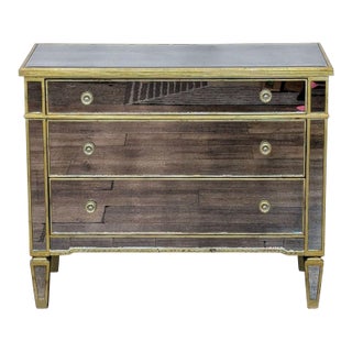 Neiman Marcus Horchow Amelie Baroque 3-Drawer Mirrored Dresser For Sale