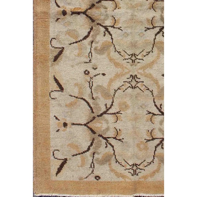 Traditional Vintage Turkish Oushak Rug With All-Over Floral Design 3'3"x6'3" For Sale - Image 3 of 5