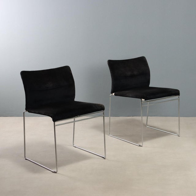 Black Jano Chairs attributed to Kazuhide Takahama for Simon Gavina, Set of 2 For Sale - Image 8 of 8