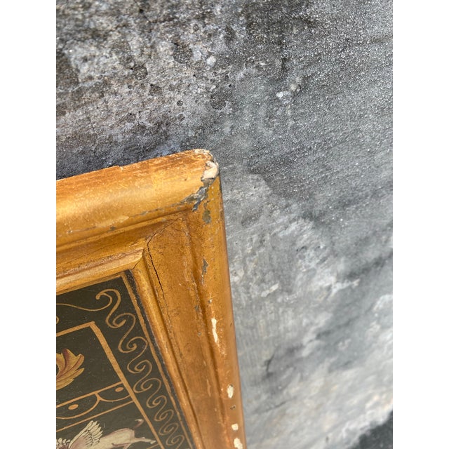 Neoclassical Vintage Painted Wall Panels With Birds, Gilded Frames For Sale In Miami - Image 6 of 12