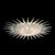 Off-white Modernist Brass Fitted Hand-Blown Murano Glass Starburst Spike Form Chandelier For Sale - Image 8 of 17