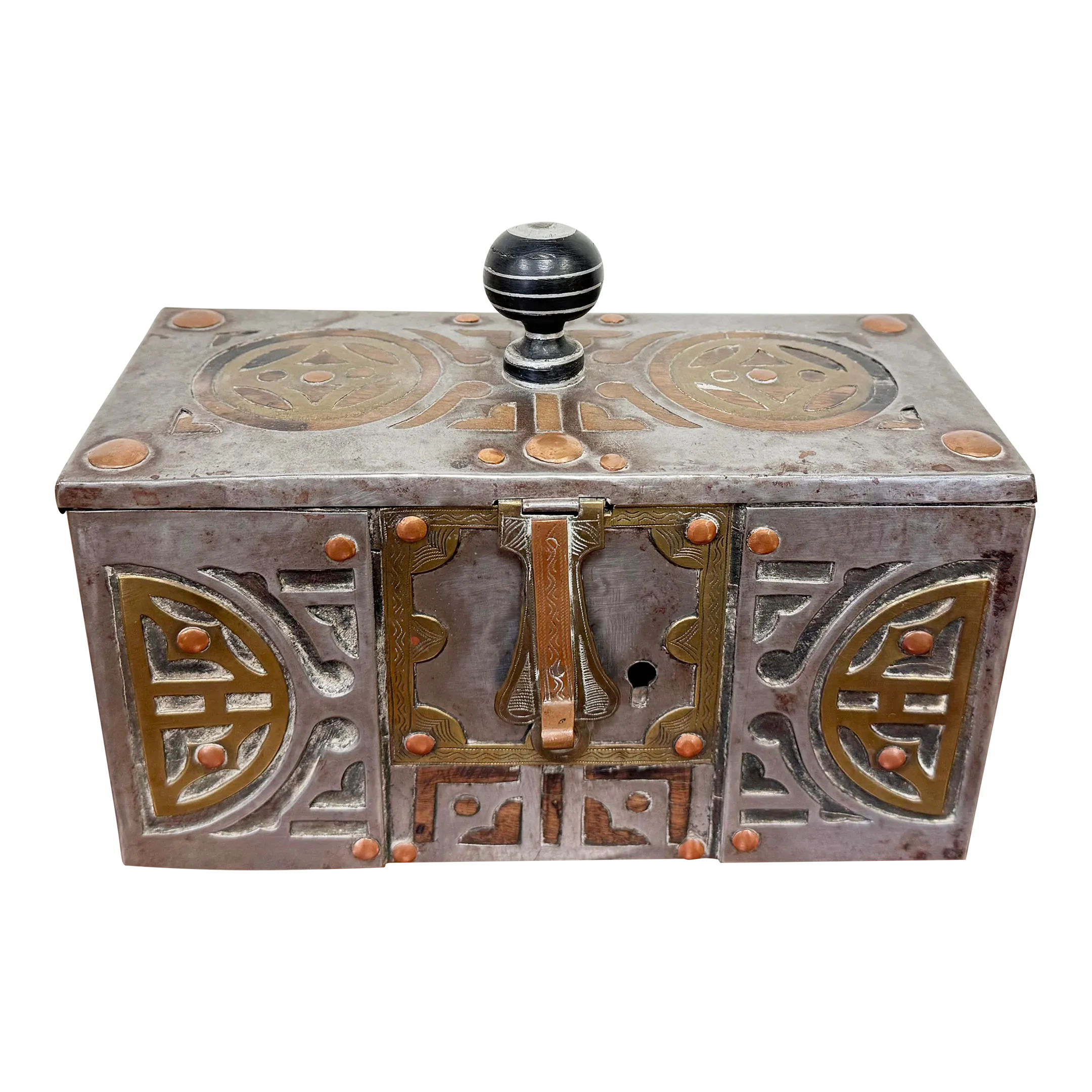 Antique North African Tuareg Mauritania Tribal Mixed Metal Wood