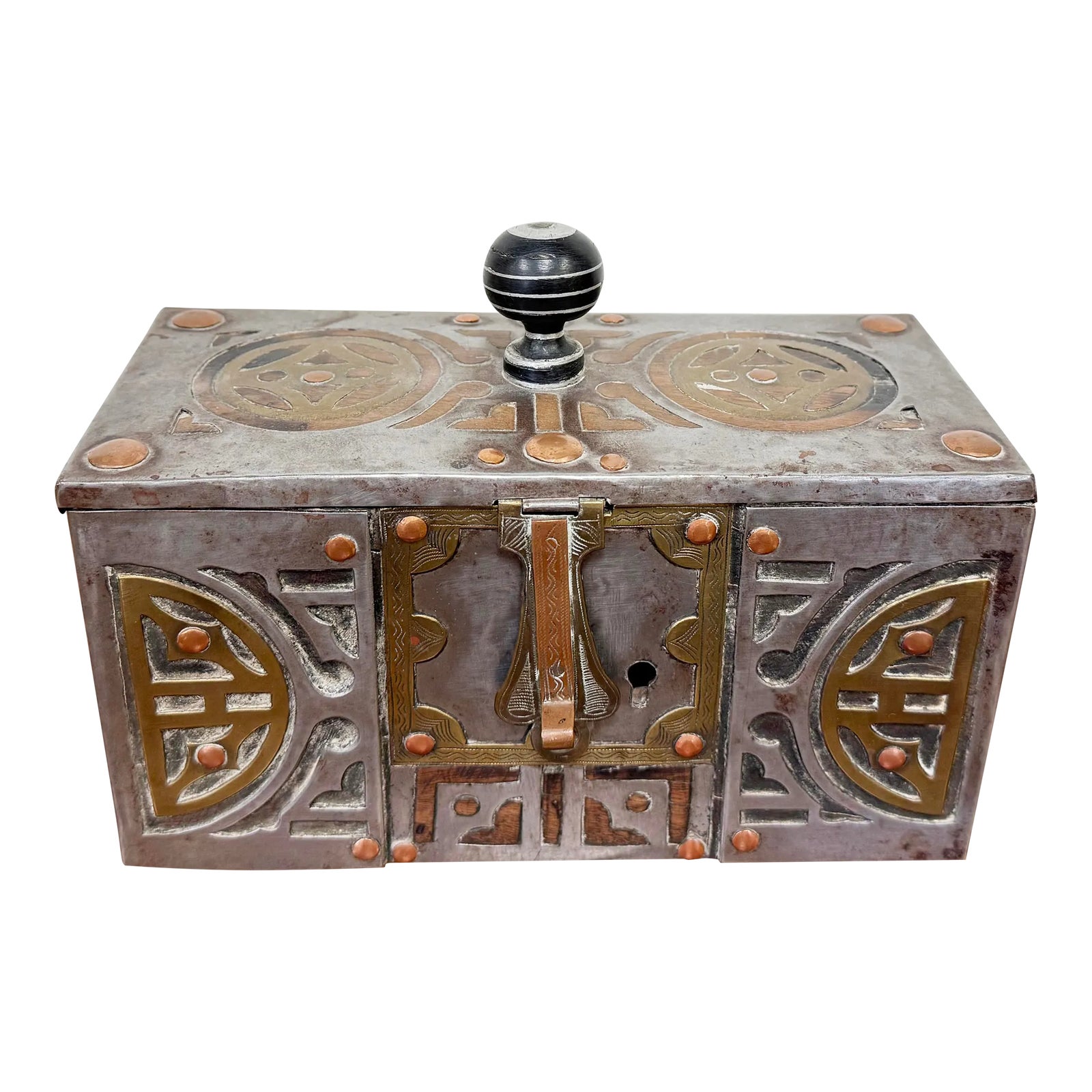 Antique North African Tuareg Mauritania Tribal Mixed Metal Wood