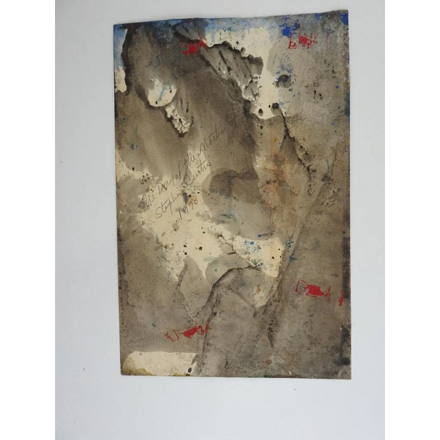 Rustic 1970s Rocky Hillside Landscape Painting For Sale - Image 3 of 4