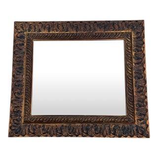 Vintage Carolina Mirror Company Carved Gilt Framed Beveled Wall Mirror For Sale