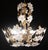 1970s Large Vintage Murano Glass Chandelier White Flowers, 1970 For Sale - Image 5 of 12