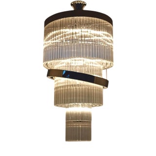 Collection Saturno Chandelier in Metal and Crystal by Jago For Sale