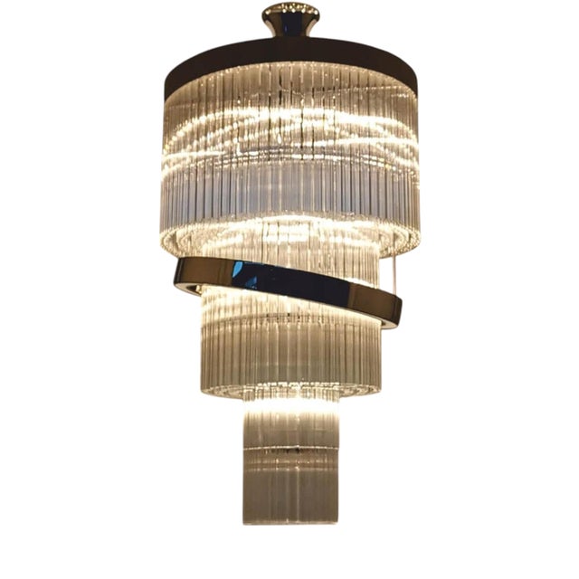 Collection Saturno Chandelier in Metal and Crystal by Jago For Sale