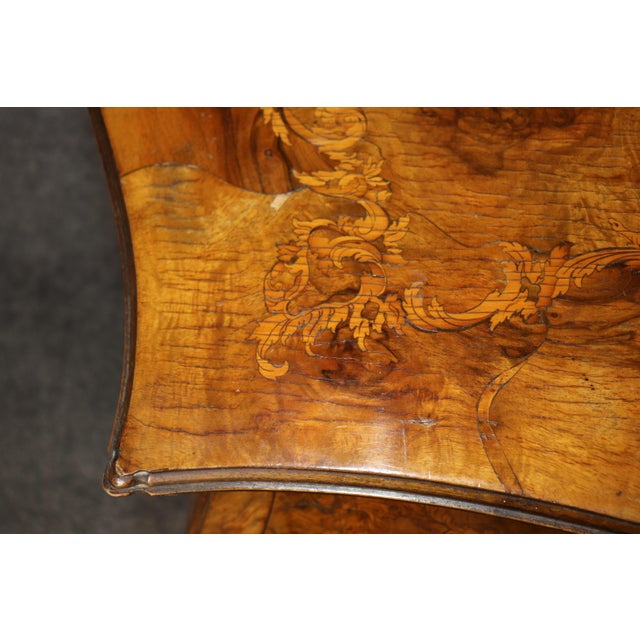 Brown 1920's Adams Style Paint Decorated Server Console Table Demilune Sideboard For Sale - Image 8 of 13
