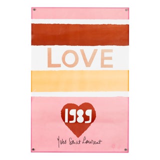 Love 1989 Original Art Poster by Yves Saint Laurent For Sale