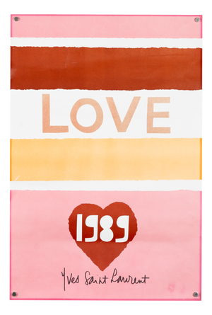 Love 1989 Original Art Poster by Yves Saint Laurent