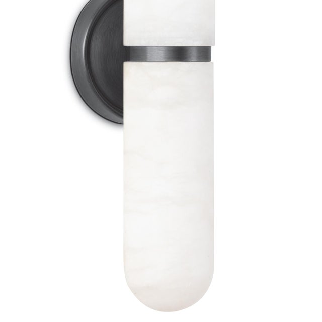 Regina Andrew Salon Alabaster Sconce Large, Oil Rubbed Bronze For Sale - Image 4 of 6