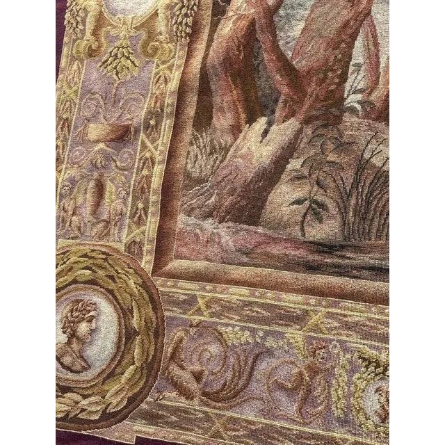 Textile Vintage French Needlepoint Tapestry, 1950s For Sale - Image 7 of 18