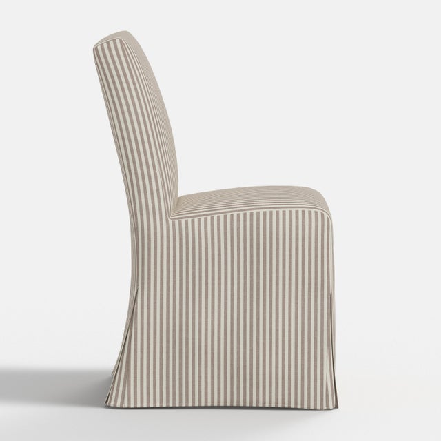 Not Yet Made - Made To Order Slipcover for Stoffer Home x Cloth & Company for Lindy Slipcover Dining Chair in Jane Stripe Mauve For Sale - Image 5 of 8