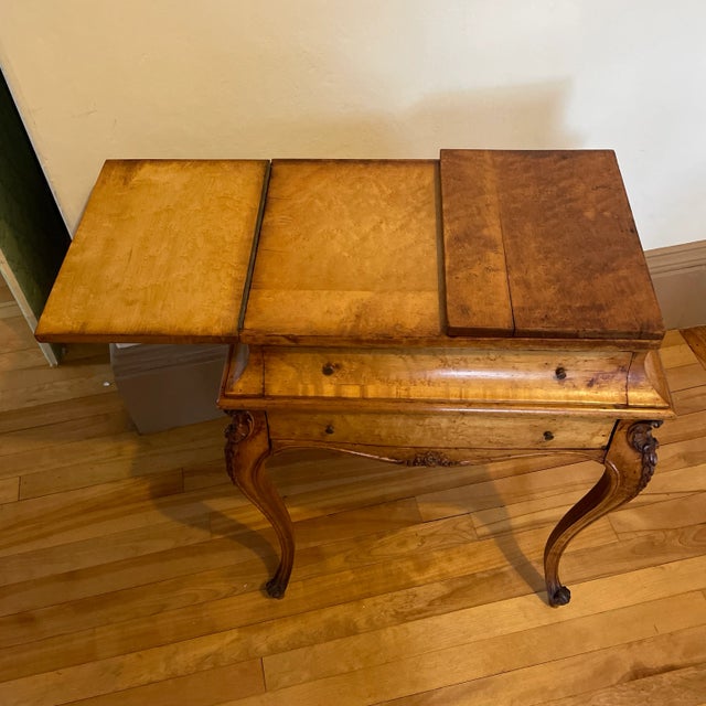 Wood Early 19th Century Antique Sewing Table For Sale - Image 7 of 12