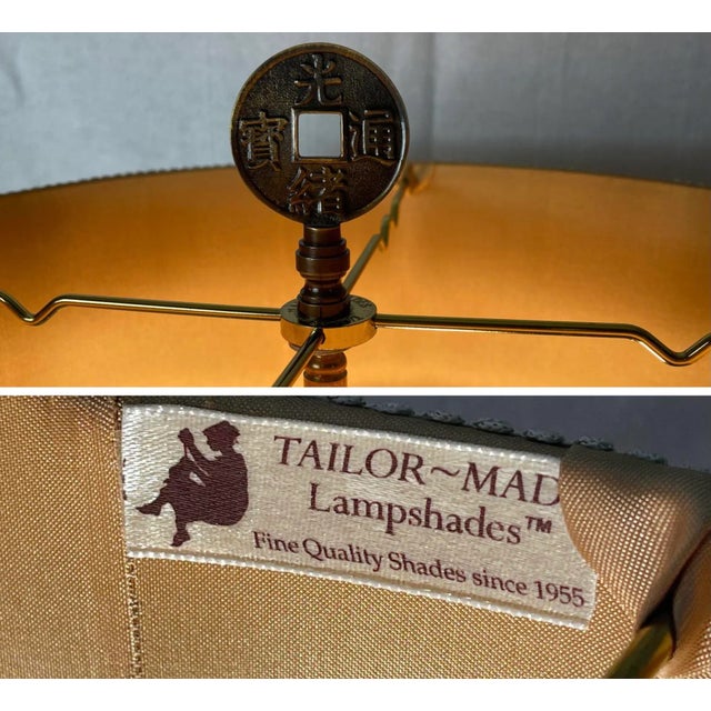 19th C. Over-Scale Lamp W/3-Dimensional Floral Details & Orientalist Bronze Mounts For Sale - Image 12 of 13