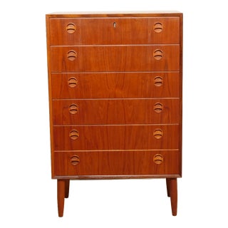 Vintage Chest of Drawers in Teak, 1950s For Sale