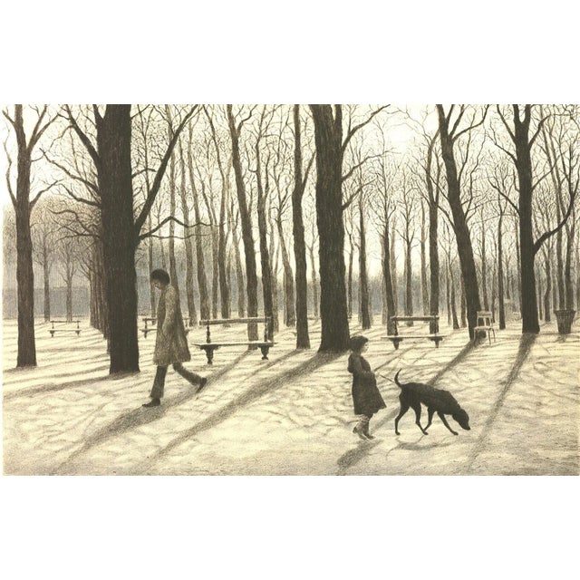 Artist: Harold Altman Title: Luxembourg Garden Year: 1970 Signed: No Medium: Lithograph Paper Size: 30 x 22 inches ( 76.2...