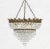 French Tiered Crown Waterfall Crystal Chandelier, 1930s For Sale - Image 3 of 6