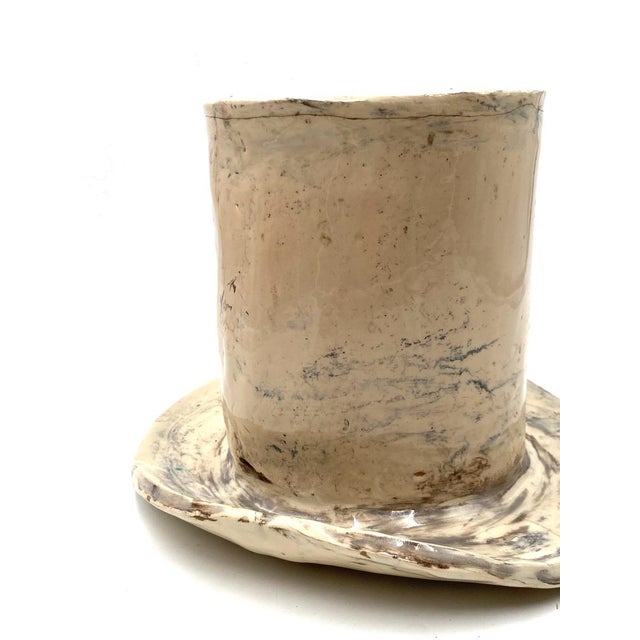 Large White Ceramic Top Hat Sculpture, France, 1950s For Sale - Image 13 of 18